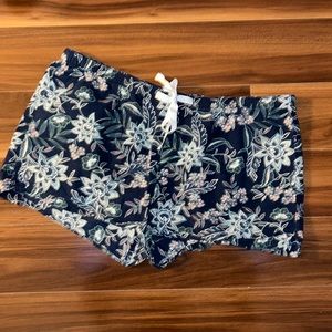 Large Old navy 100% cotton floral pajama sleep shorts